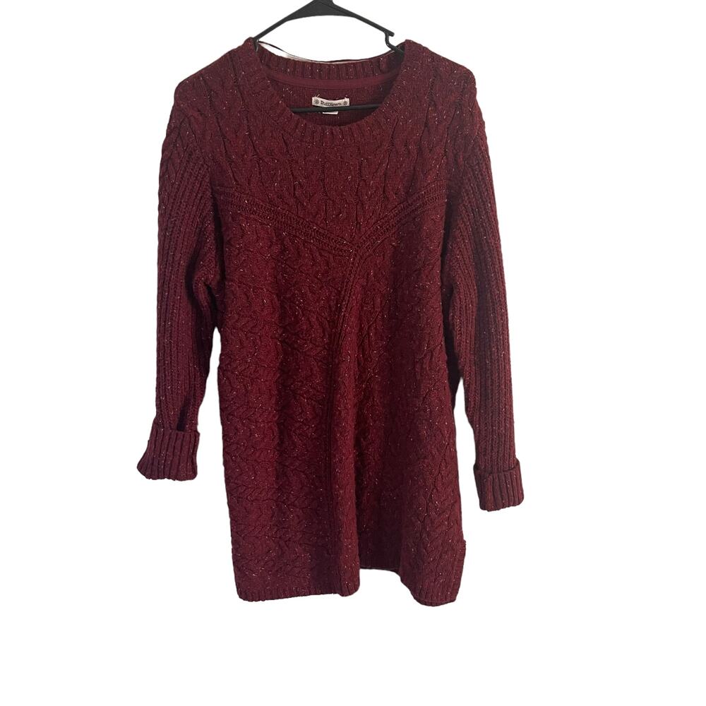 Ruff Hewn‎ Women's Size XL Red Knit Speckle Wool Blend Tunic Sweater